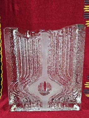 Walther Glas, 1970s Textured Glass Vase, Heiner Düsterhaus Design, West Germany